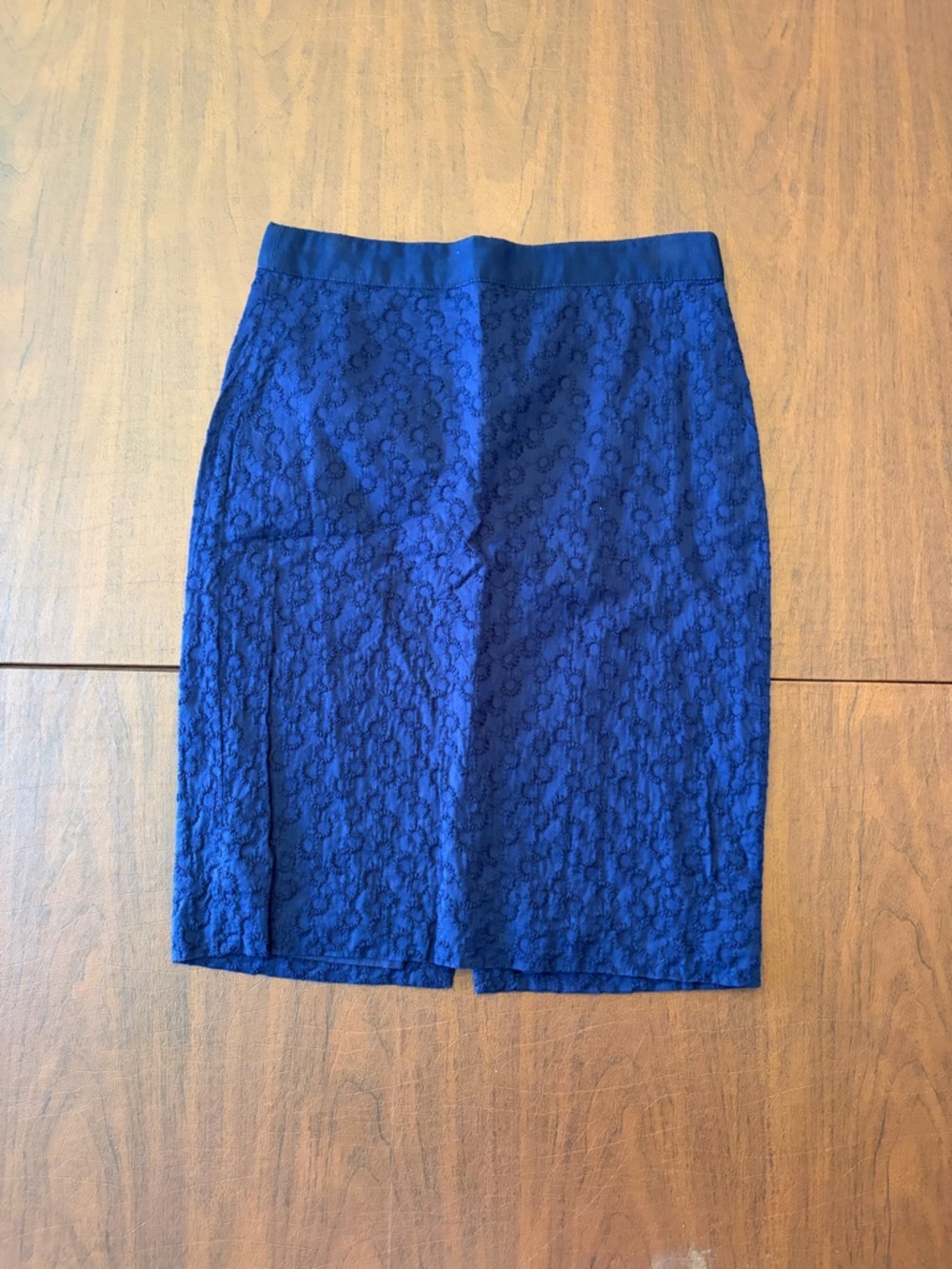 J. Crew Cobalt Blue Lace Pencil Skirt
